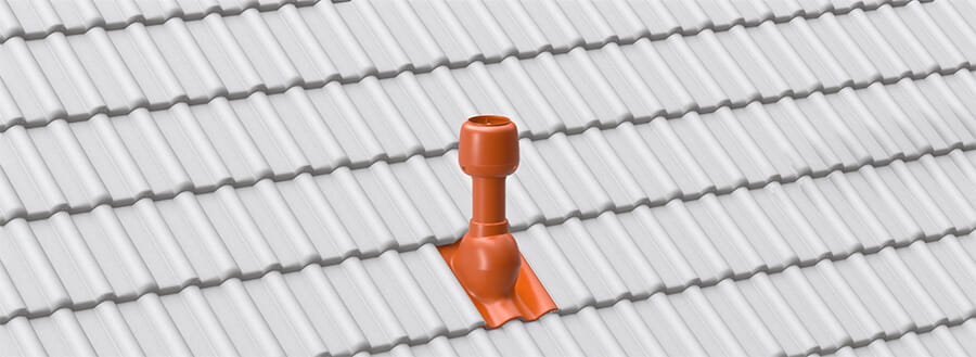 Скатный дефлектор для волновой черепицы графит Braas купить в Санкт-Петербурге