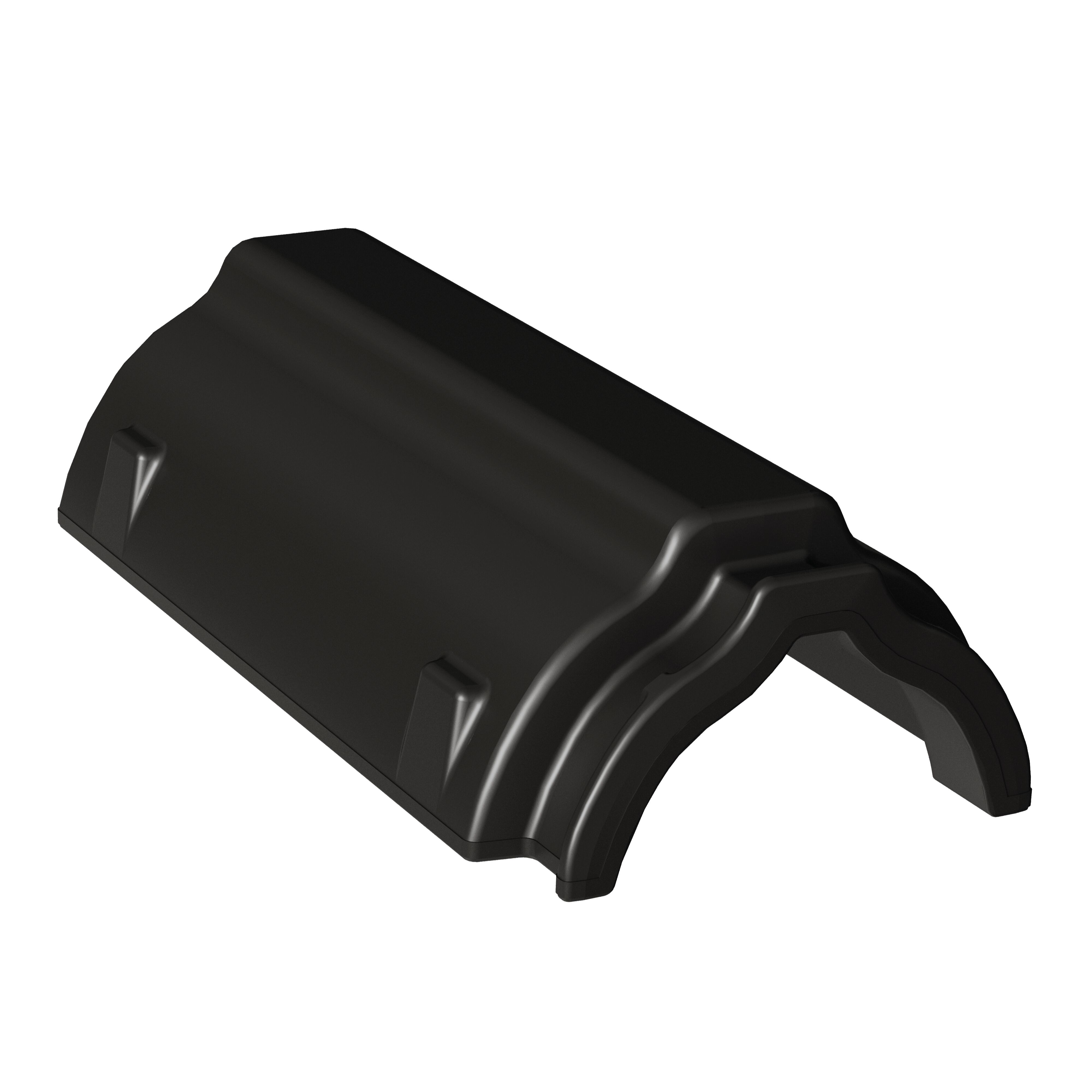 MIDETERAN PRO Коньковая/хребтовая черепица (3шт/пог.м) черный ангоб (black engobe) Mladost купить в Санкт-Петербурге