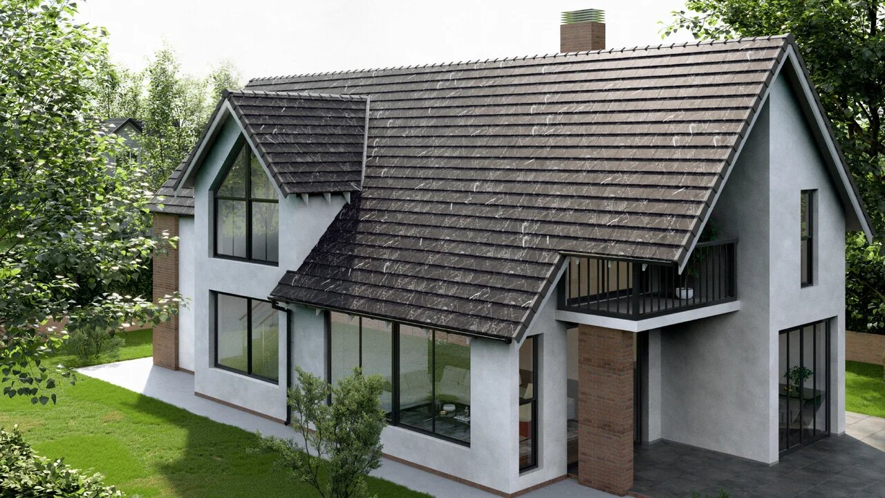 FLAT 5-XL Рядовая черепица Roma dark (покрытие под мрамор) Tejas Borja купить в Санкт-Петербурге