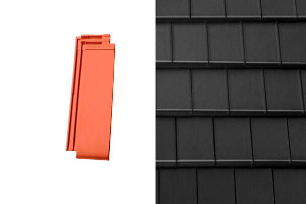 Planoton (Figaro) Половинчатая черепица Глазурь Амадеус Черный Tondach купить в Санкт-Петербурге