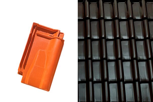 Sensaton (Samba) Вентиляционная черепица Глазурь Амадеус Черный Tondach купить в Санкт-Петербурге