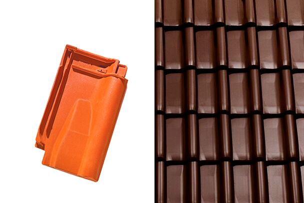 Sensaton (Samba) Вентиляционная черепица Глазурь Амадеус Коричневый Tondach купить в Санкт-Петербурге