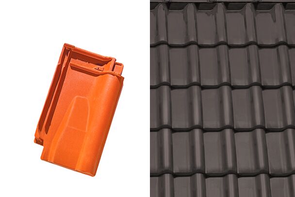 Sensaton (Samba) Вентиляционная черепица Антрацит ангоб Tondach купить в Санкт-Петербурге