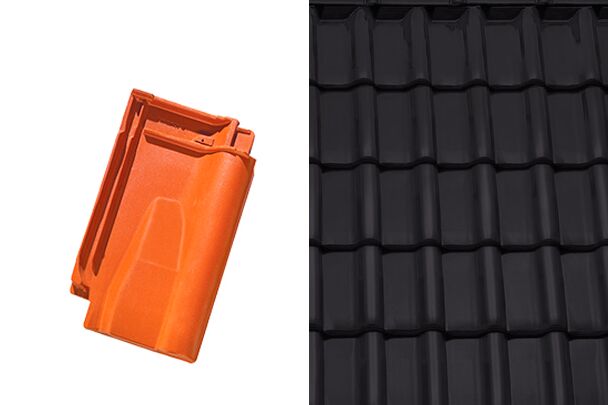 Sensaton (Samba) Вентиляционная черепица Графен ангоб Tondach купить в Санкт-Петербурге