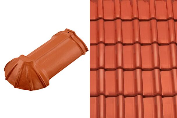 Sensaton (Samba) Начальная хребтовая черепица шпунтованного конька 21см Красный ангоб Tondach купить в Санкт-Петербурге