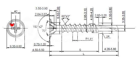DECOVER Винты самосверлящие по металу для HWX2-GE-P9 4.2х32мм Phillips №2 GREY E-COAT 300шт/упак купить в Санкт-Петербурге
