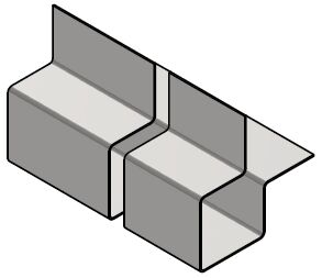 Планка декоративная внешнего угла простая окраш. RAL 3м TORAY купить в Санкт-Петербурге