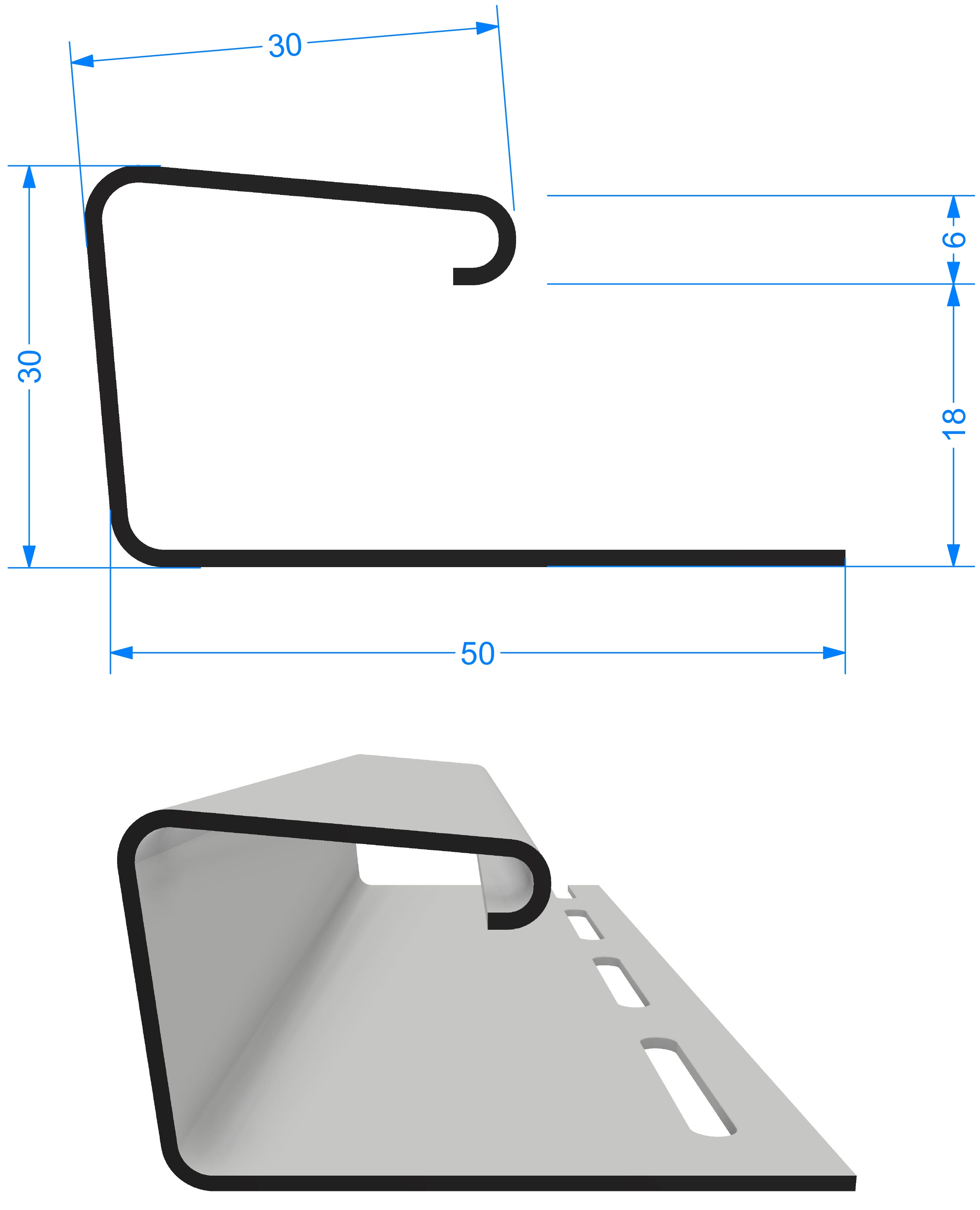 J-профиль фасадный 18мм купить в Санкт-Петербурге