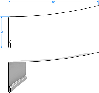 Профиль околооконный универсальный Docke 89/254мм 3000мм Пломбир купить в Санкт-Петербурге