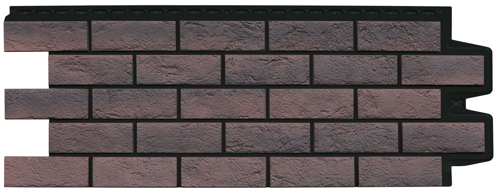 Панель Grand Line Состаренный кирпич Design Plus с черным швом купить в Санкт-Петербурге