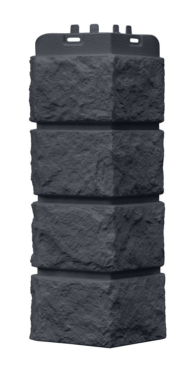 Угол Grand Line Колотый камень Classic 392х153мм Графит купить в Санкт-Петербурге