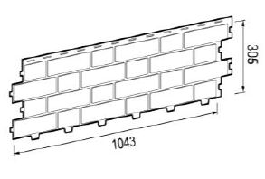Фасадная панель Формлайт ТехноНИКОЛЬ Кирпич 1043х305мм 0.318кв.м Песочный купить в Санкт-Петербурге