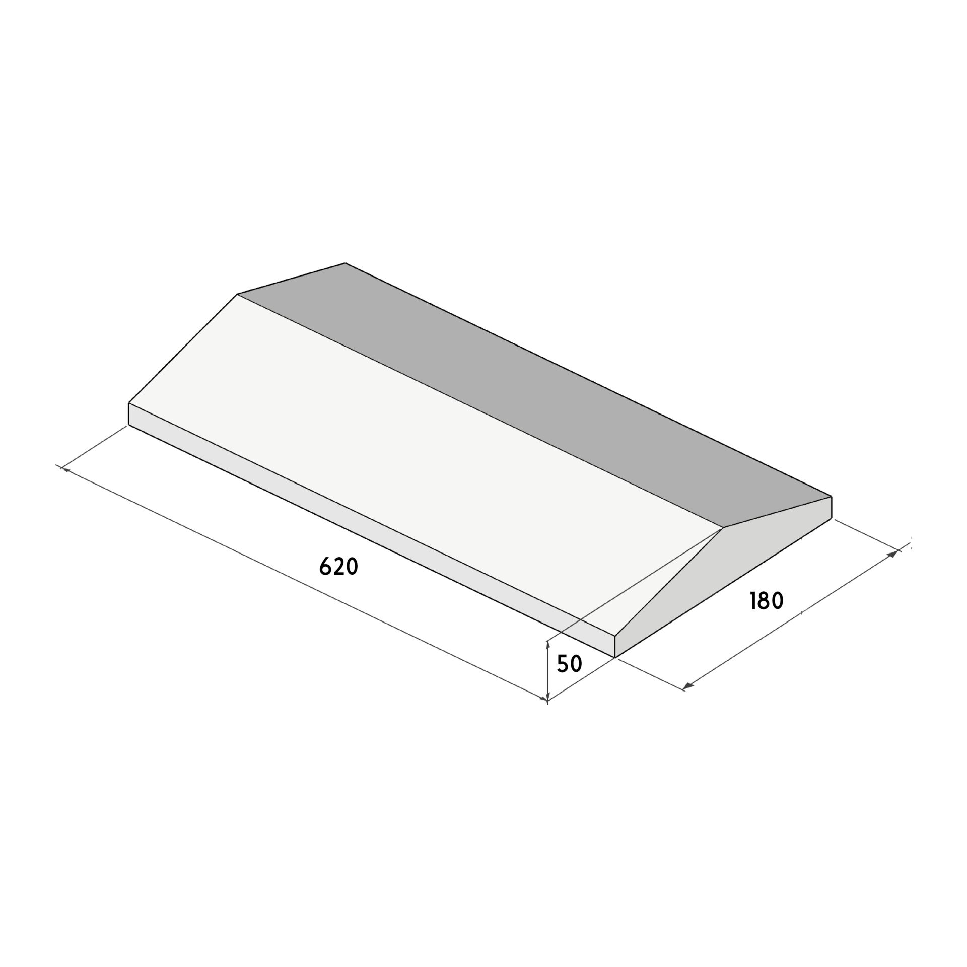 БЕТ-А Оголовник пролетный 620х180х50мм 8017 (коричневый) 100шт/пд купить в Санкт-Петербурге