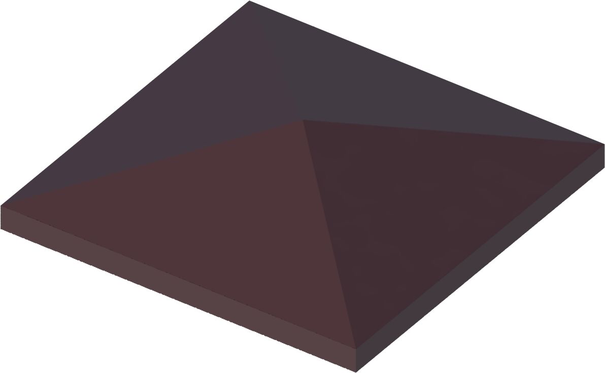 БЕТ-А Оголовник столбовой 480х480х100мм 8017 (коричневый) 48шт/пд купить в Санкт-Петербурге