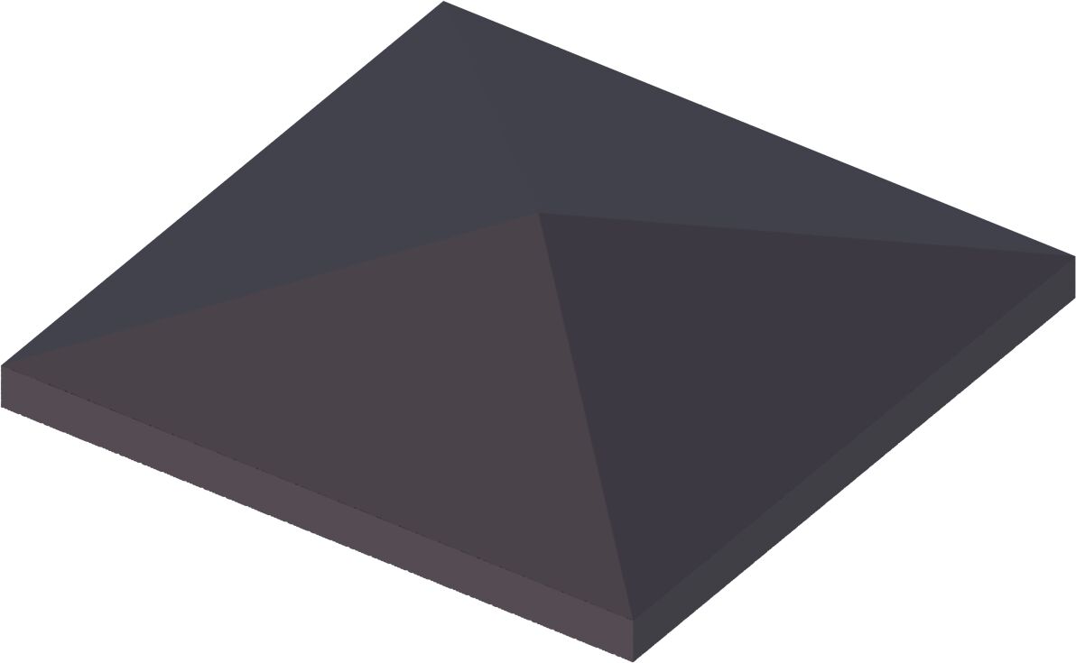 БЕТ-А Оголовник столбовой 380х380х70мм 8019 (серо-коричневый) 48шт/пд купить в Санкт-Петербурге