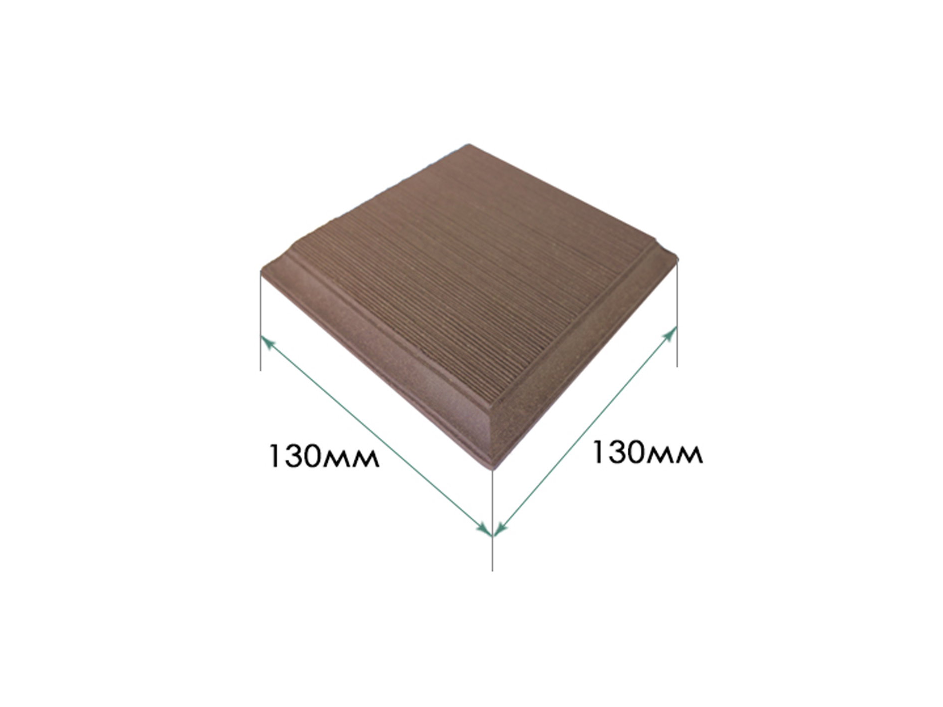 Крышка на столб ТЕРРАпол КЛАССИК Орех Милано 130х130мм купить в Санкт-Петербурге