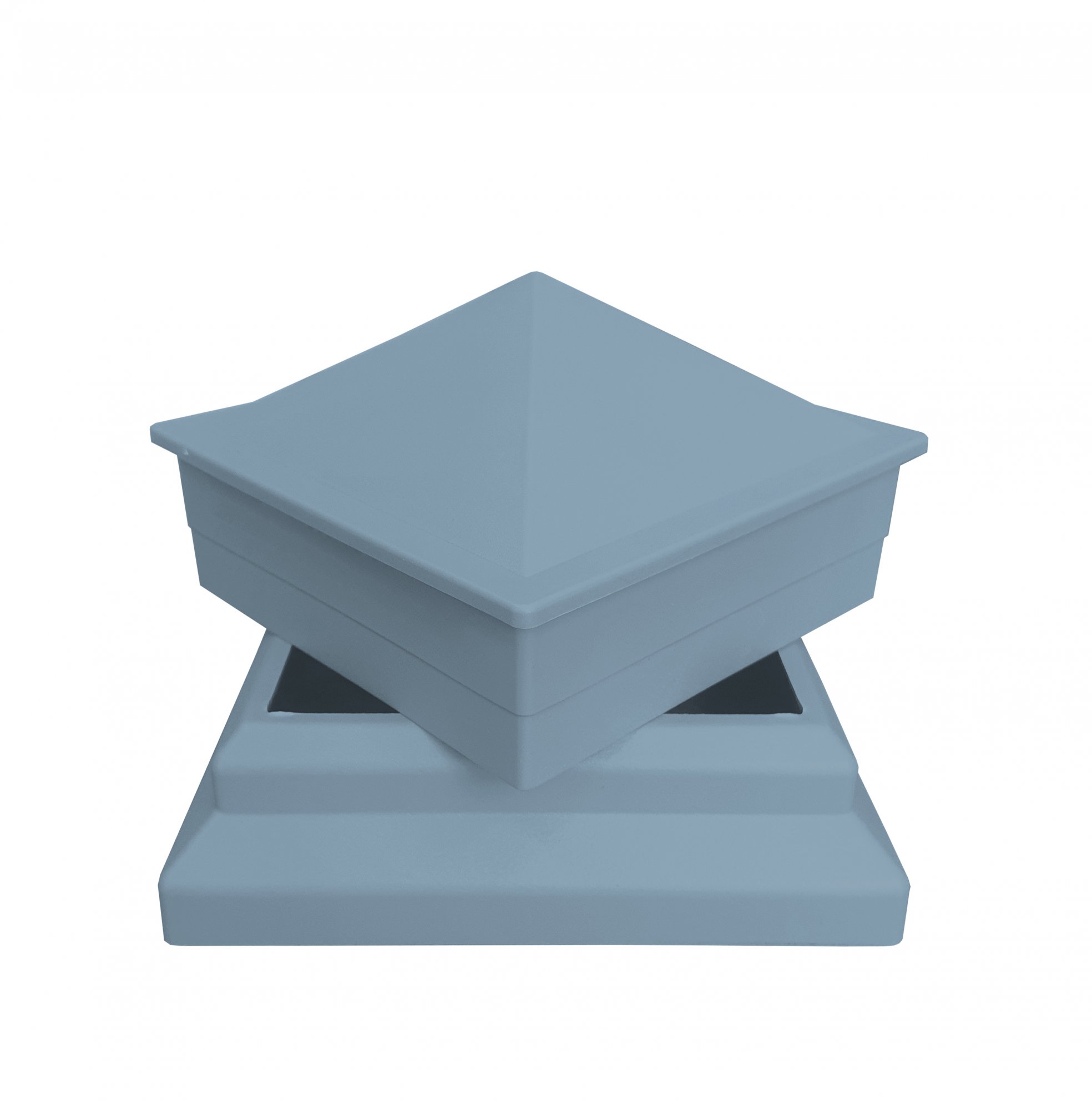 Комплект для столба ТЕРРАпол ПРАКТИК Серый (крышка+рамка) 100х100мм купить в Санкт-Петербурге