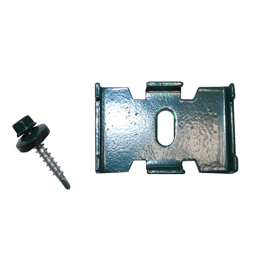 Крепление для панелей 3D, "паук" с саморезом, RAL 6005 (зеленый) купить в Санкт-Петербурге