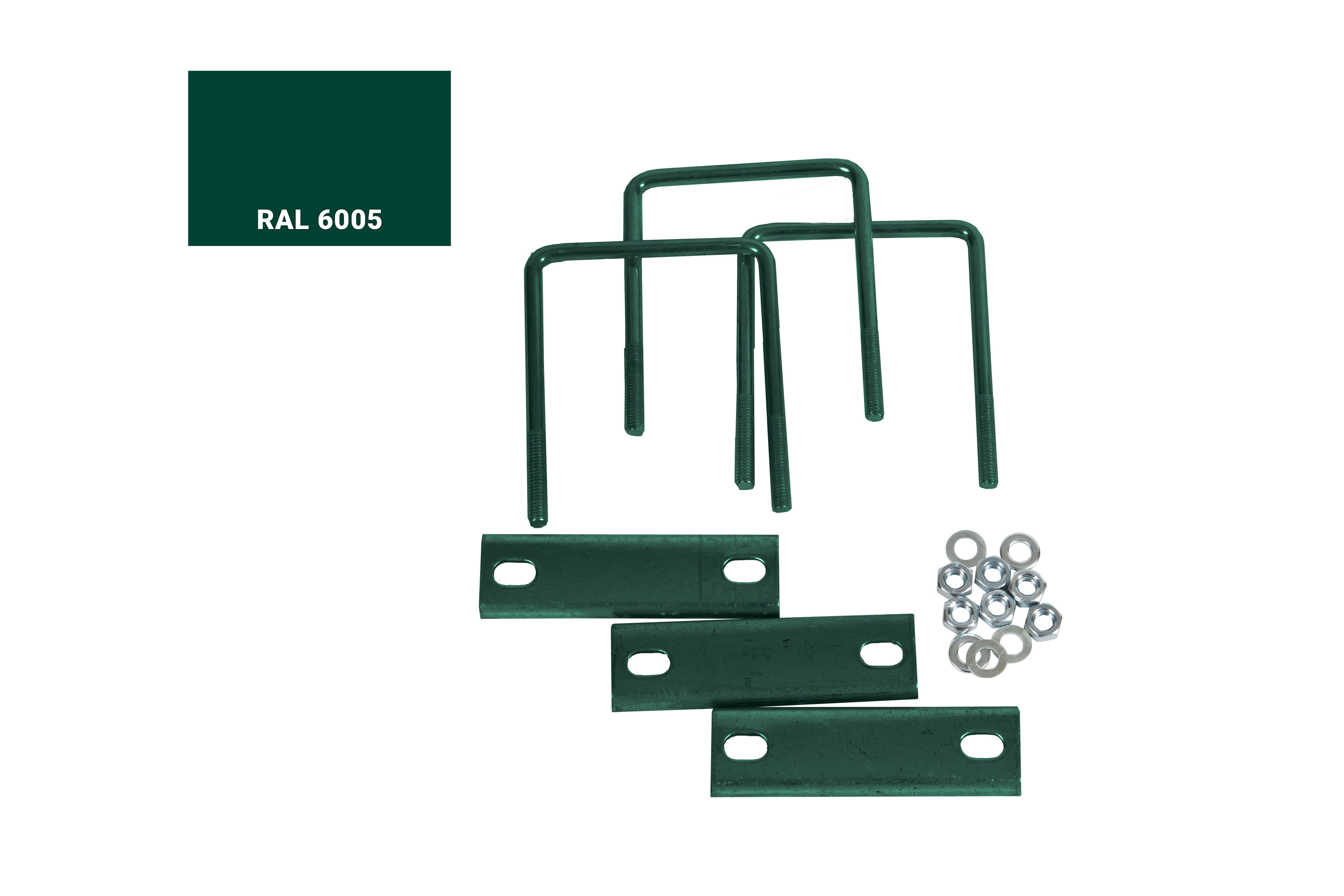 Хомут оцинкованный для столба 50*50 ППК RAL 6005 (зеленый) Ювента - 3шт купить в Санкт-Петербурге