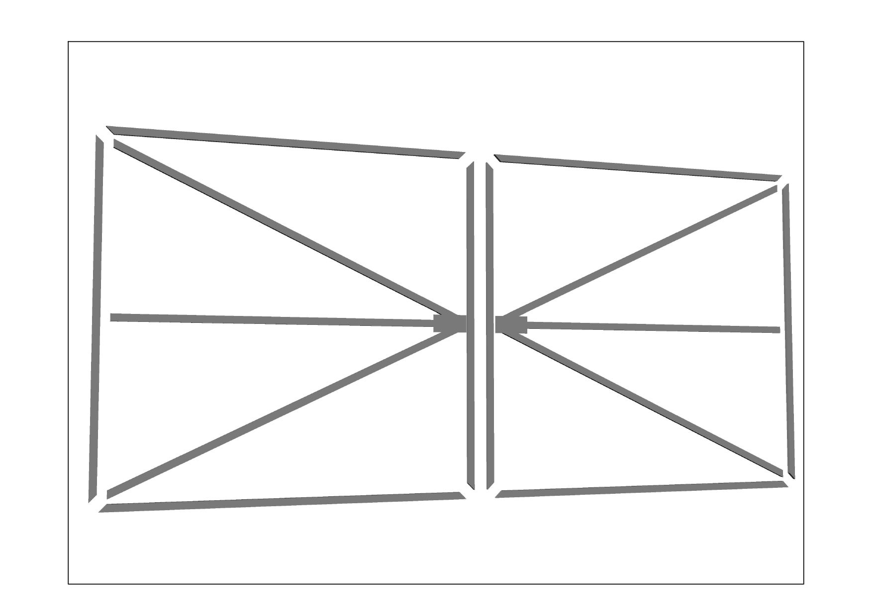 Металлокомплект для самостоятельной сборки каркаса распашных ворот из профиля 40*20 на проем 4м купить в Санкт-Петербурге