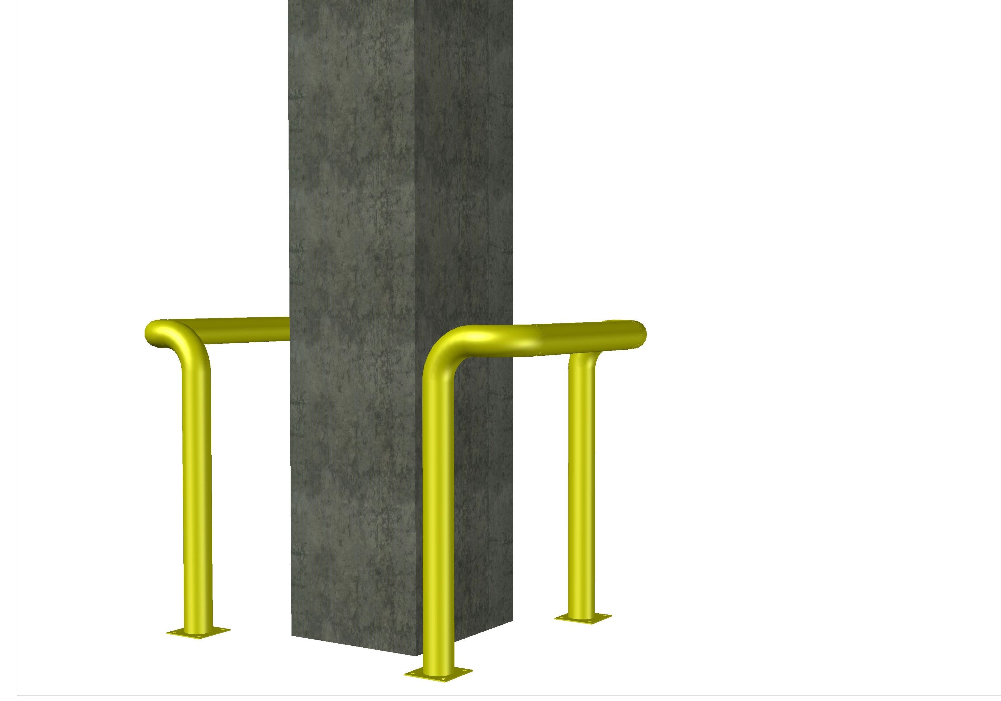 Защита для колонн стальная Д- 800мм В- 800 D- 76 мм пластина 120х120мм купить в Санкт-Петербурге