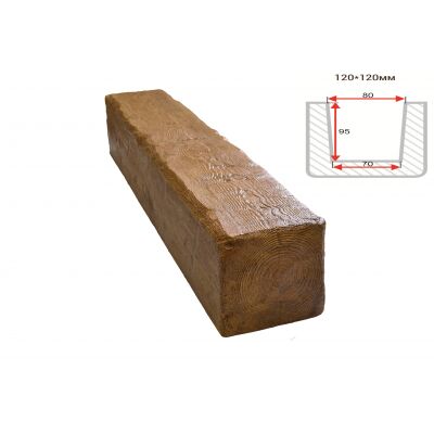 Балка декоративная "Рустик" 120х120мм 1000мм Арнодекор купить в Санкт-Петербурге