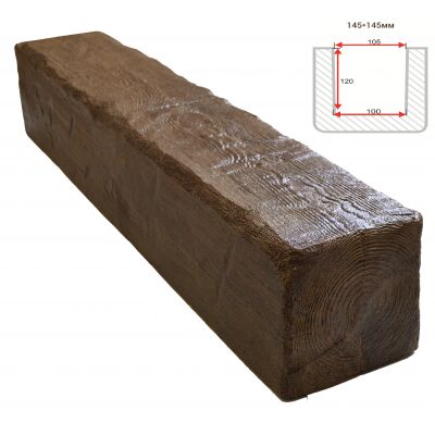 Балка декоративная "Рустик" 145х145мм 1000мм Арнодекор купить в Санкт-Петербурге