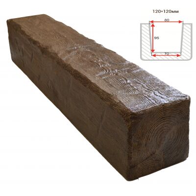 Балка декоративная "Рустик" 120х120мм 1000мм Арнодекор купить в Санкт-Петербурге