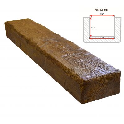 Балка декоративная "Рустик" 195х130мм 1000мм Арнодекор купить в Санкт-Петербурге