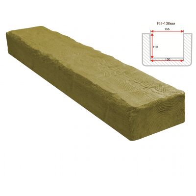 Балка декоративная "Рустик" 195х130мм 1000мм Арнодекор купить в Санкт-Петербурге