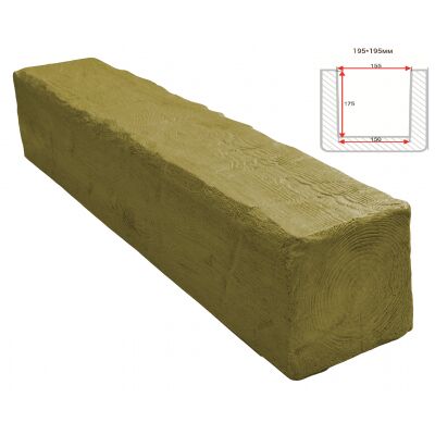 Балка декоративная "Рустик" 195х195мм 1000мм Арнодекор купить в Санкт-Петербурге