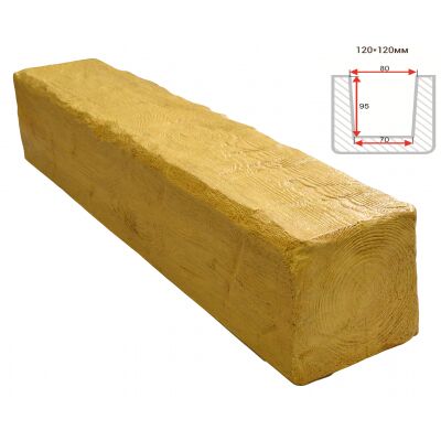 Балка декоративная "Рустик" 120х120мм 1000мм Арнодекор купить в Санкт-Петербурге