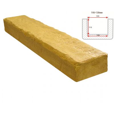 Балка декоративная "Рустик" 195х130мм 1000мм Арнодекор купить в Санкт-Петербурге