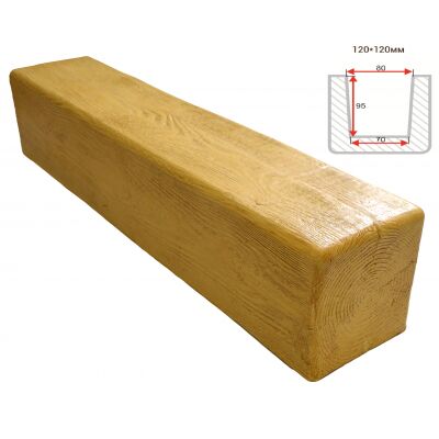 Балка декоративная "Модерн" 120х120мм 1000мм Арнодекор купить в Санкт-Петербурге