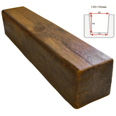 Балка декоративная "Модерн" 120х120мм 1000мм Арнодекор купить в Санкт-Петербурге