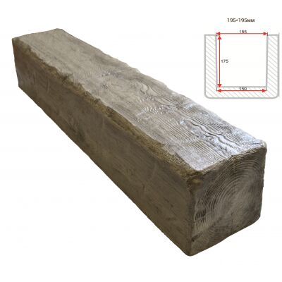 Балка декоративная "Рустик" 195х195мм 1000мм Арнодекор купить в Санкт-Петербурге