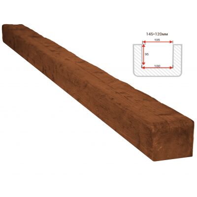 Балка декоративная "Рустик" 145х120мм 1000мм Арнодекор купить в Санкт-Петербурге