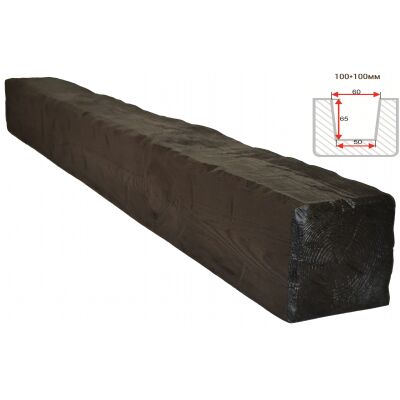 Балка декоративная "Рустик" 100х100мм 1000мм Арнодекор купить в Санкт-Петербурге