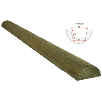 Полубревно декоративное "Рустик" 70х140мм 1000мм Арнодекор купить в Санкт-Петербурге