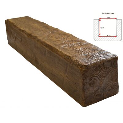 Балка декоративная "Рустик" 145х145мм 1000мм Арнодекор купить в Санкт-Петербурге
