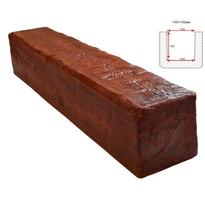 Балка декоративная "Рустик" 145х145мм 1000мм Арнодекор купить в Санкт-Петербурге