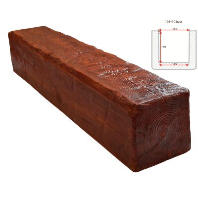 Балка декоративная "Рустик" 195х195мм 1000мм Арнодекор купить в Санкт-Петербурге