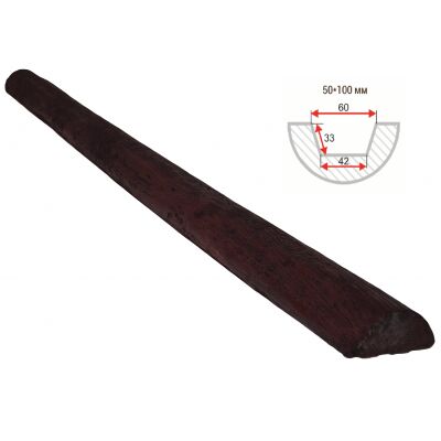 Полубревно декоративное "Рустик" 50х100мм 1000мм Арнодекор купить в Санкт-Петербурге