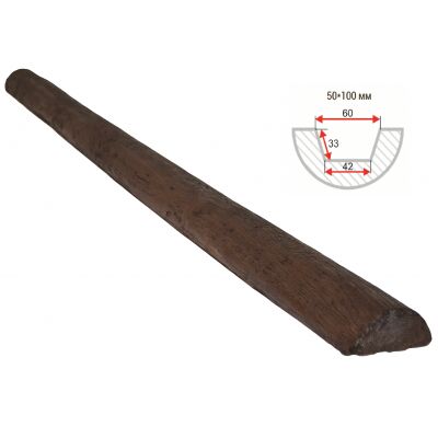 Полубревно декоративное "Рустик" 50х100мм 1000мм Арнодекор купить в Санкт-Петербурге