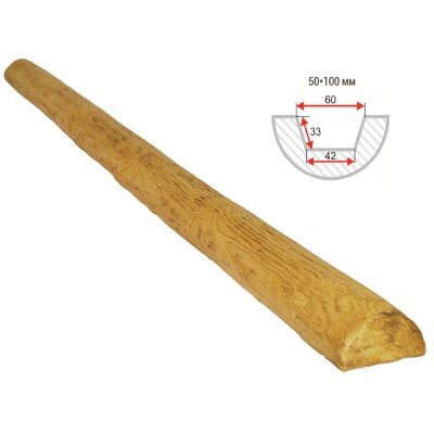 Полубревно декоративное "Рустик" 50х100мм 1000мм Арнодекор купить в Санкт-Петербурге