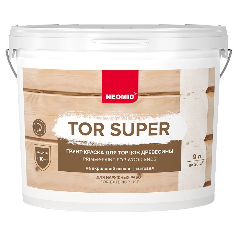 Грунт-краска TOR Super 9л База С готовый NEOMID купить в Санкт-Петербурге