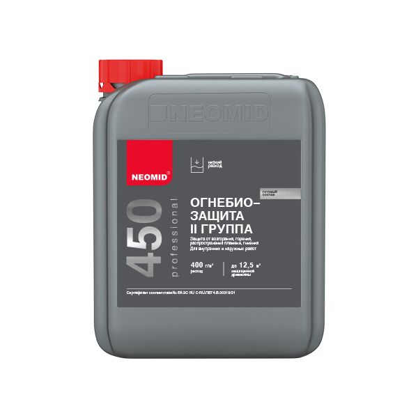 NEOMID 450 2 группа 30кг огнебиозащитный состав готовый тонированный купить в Санкт-Петербурге