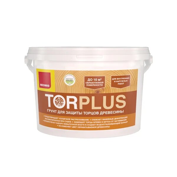 Грунт для защиты торцов древесины TOR plus 2,5кг готовый NEOMID купить в Санкт-Петербурге