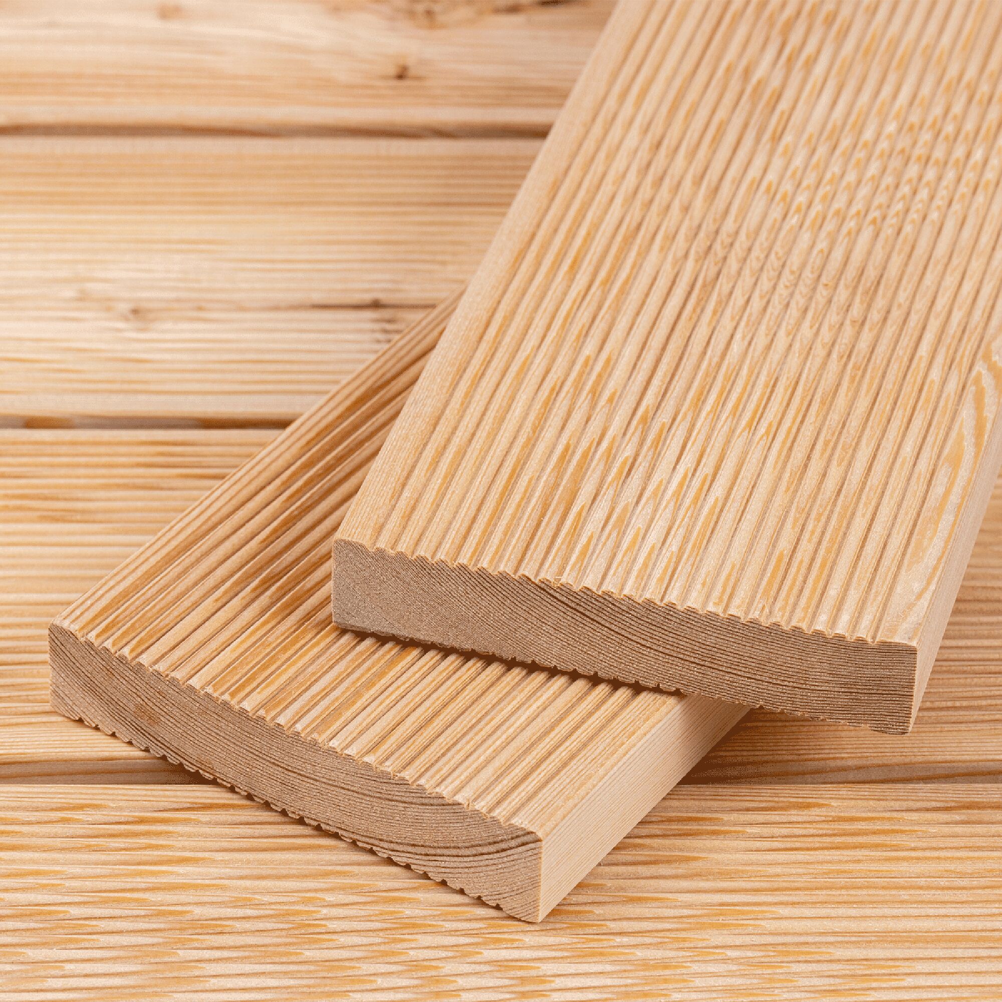 Доска террасная (Вельвет) ТехноНиколь Лиственница (35) сорт B 4000х142х27мм (3 шт) купить в Санкт-Петербурге