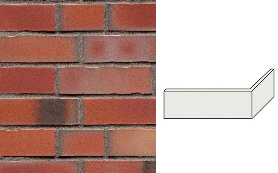 Клинкерная плитка угловая W991NF14 (240+115)x14x71 мм 12шт/уп FeldHaus купить в Санкт-Петербурге